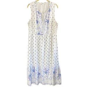 Old Navy Women’s Floral Peasant Style Long Midi Sleeveless Cottage Prairie Boho